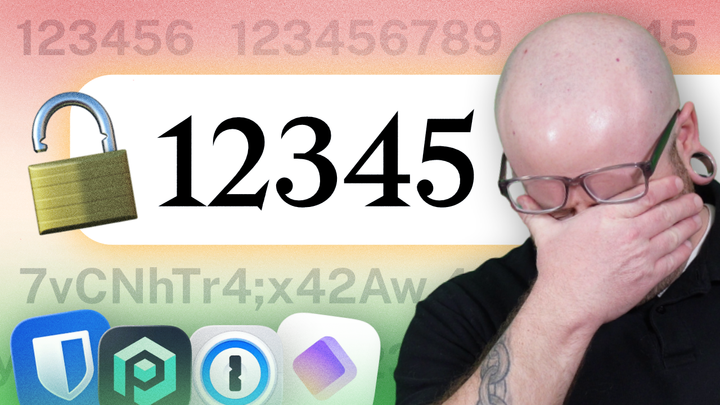 Nate facepalming, next to him is a weak password with an open lock. Below are secure password managers.