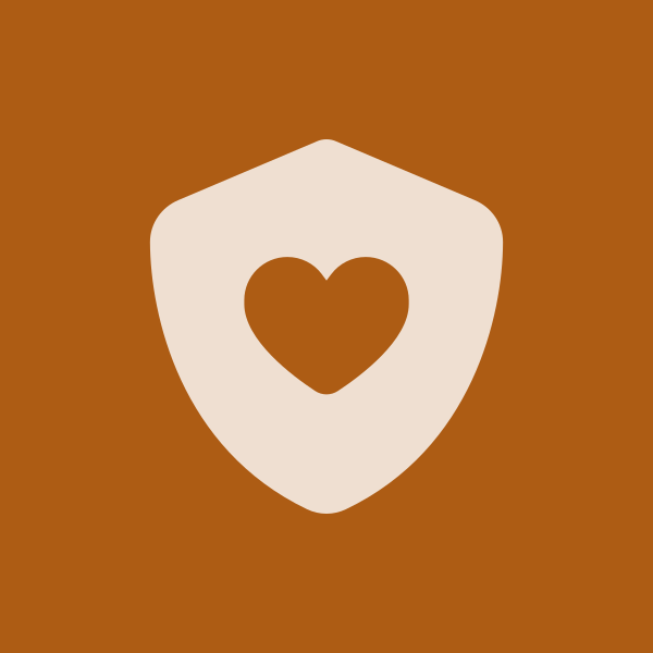 Symbole de coeur avec un bouclier